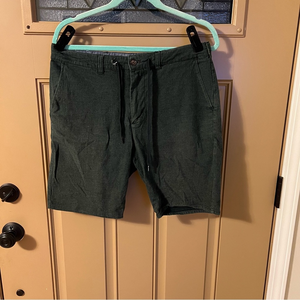 Bullhead Green Flat Front Shorts